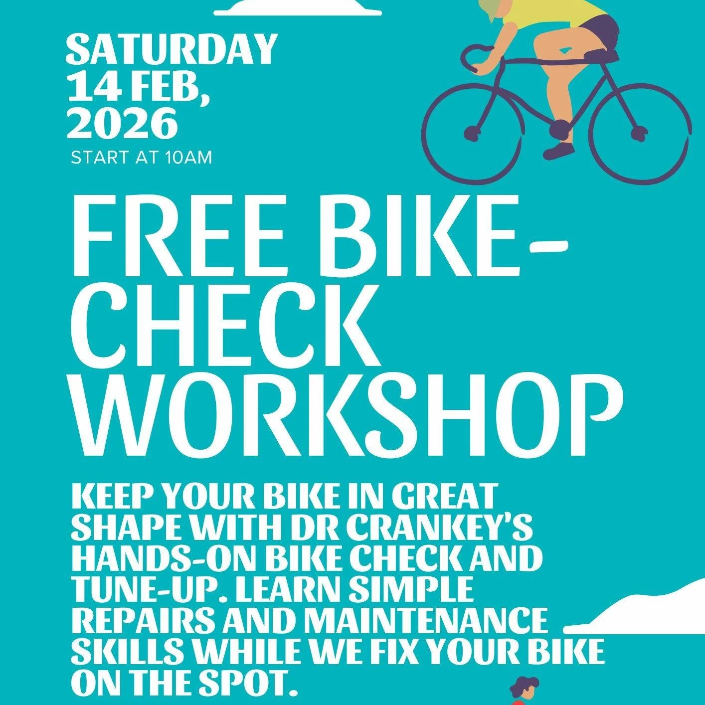If your bike squeaks, rattles or just feels a bit &ldquo;off&rdquo; 👀

Join us this Saturday (Feb 14) from 10am at Holden Street for a FREE bike check with Dr Cranky&rsquo;s, in partnership with Yarra City Council.

Quick repairs, practical tips and