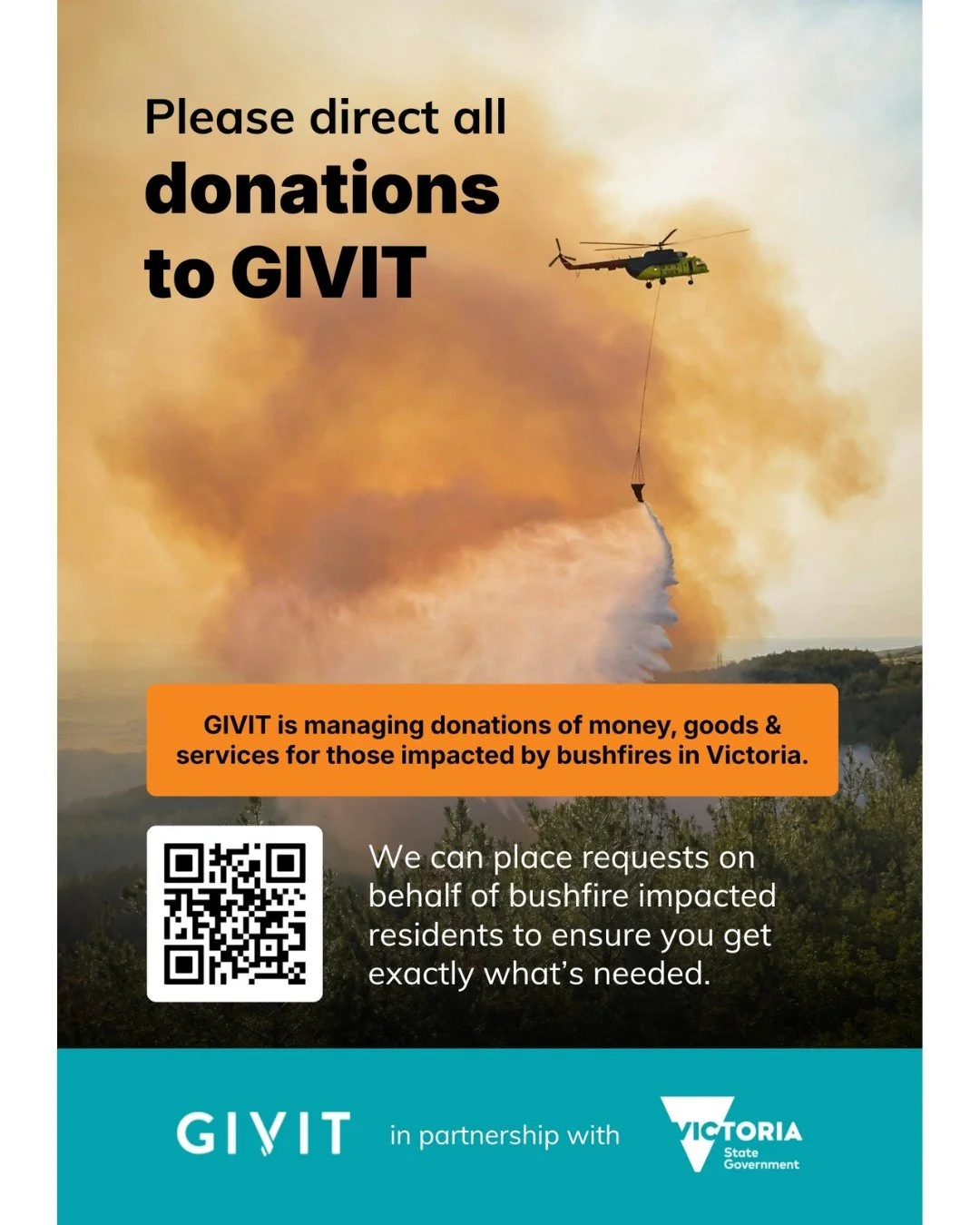 Thousands of people across Victoria have been affected by the 2026 bushfires, and our communities need us now more than ever. 💛

You can make a real difference by supporting what&rsquo;s truly needed. A dedicated website has been set up where commun