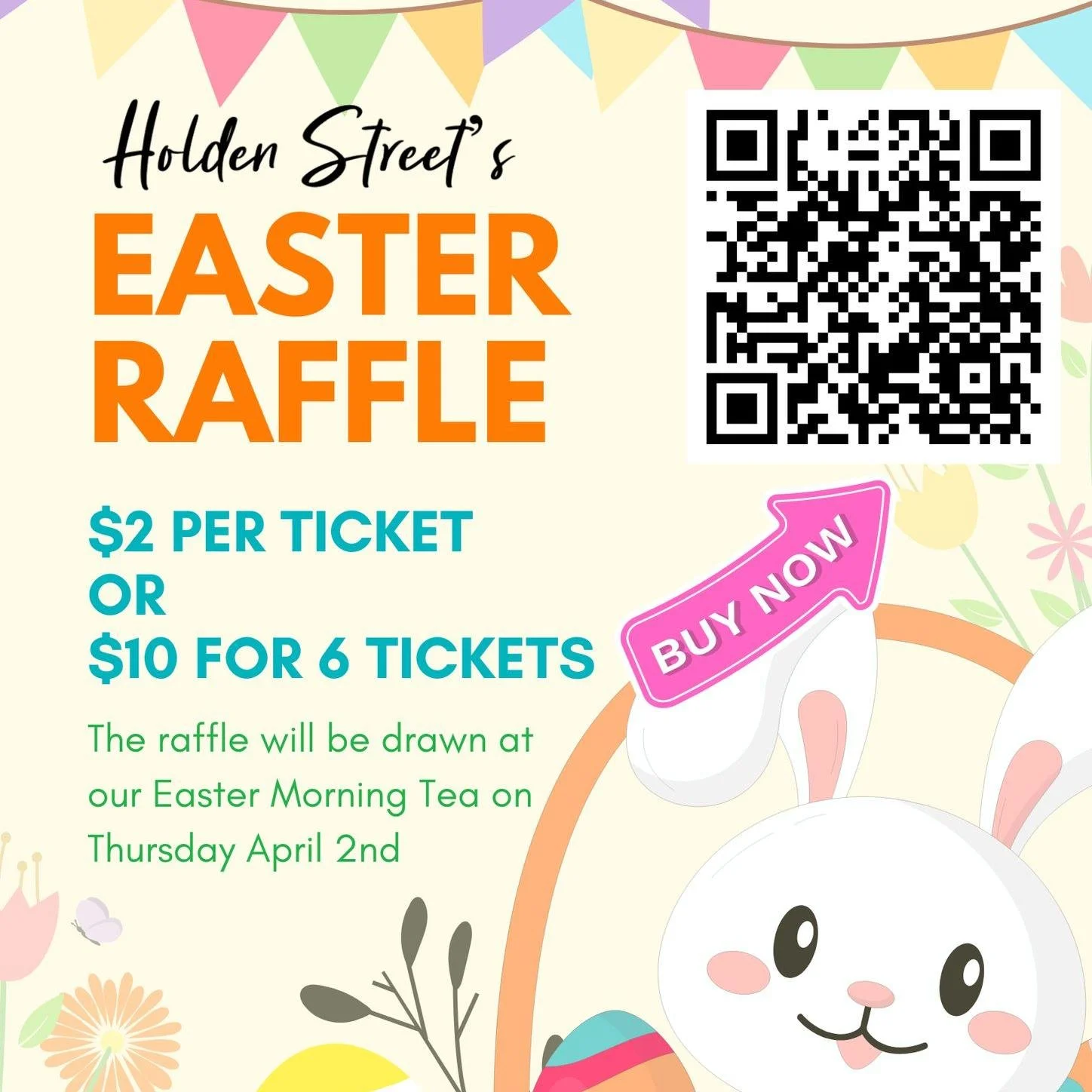 🌸🐣 Easter Fun at Holden Street! 🐣🌸

Hop into the Easter spirit with our Easter Raffle &amp; Morning Tea! 💐🍫

Join us on Thursday April 2nd at 11am for a relaxed and joyful Morning Tea. Everyone is welcome! Whether you&rsquo;re coming along for 
