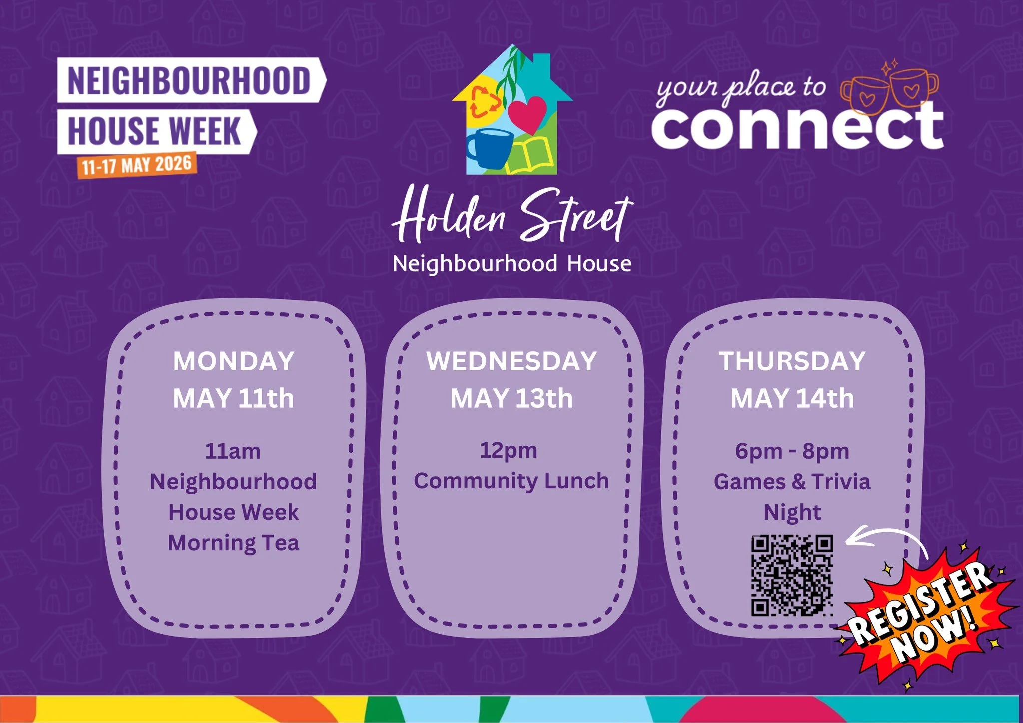 🎉 Celebrate Neighbourhood House Week with us at Holden Street! 🎉

There&rsquo;s something special about a Neighbourhood House- it&rsquo;s where community comes to life. It&rsquo;s where friendships are formed, new skills are discovered, support is 