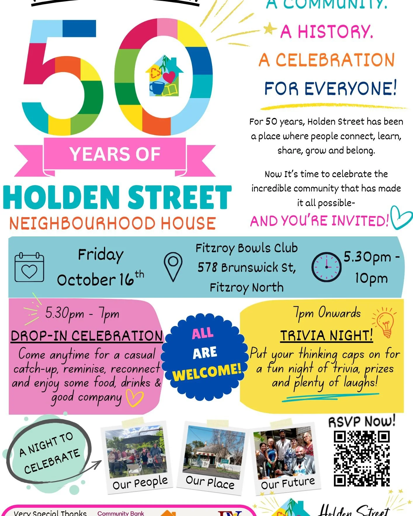 ONLY 10 SLEEPS TO GO! You're Invite to Holden Street's 50th Celebration!