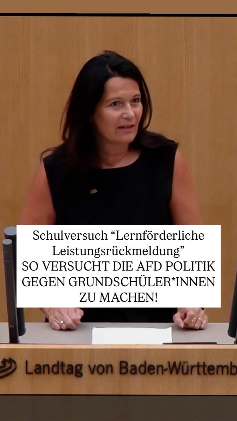 🤔Stammtisch oder Landtag? Wenn die AfD ans Rednerpult tritt, kann man sich da nie so sicher sein. Lösungsvorschläge gibt es selten bis nie, dafür wird umso mehr gemeckert.
🏫Den Schulversuch “Lernförderliche Leistungsr&uum