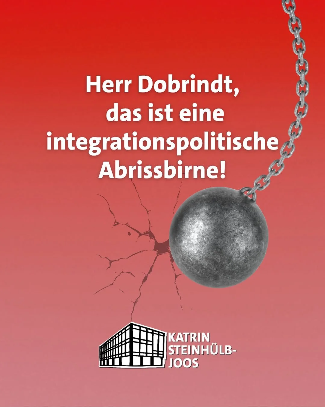 🤔Paradox: kaum jemand weist so eifrig darauf hin, wenn sich Menschen in unserem Land angeblich nicht integrieren m&ouml;chten, wie Innenminister Dobrindt.

❌Und nun m&ouml;chte er einen Zulassungsstopp f&uuml;r freiwillig Teilnehmende an Integration
