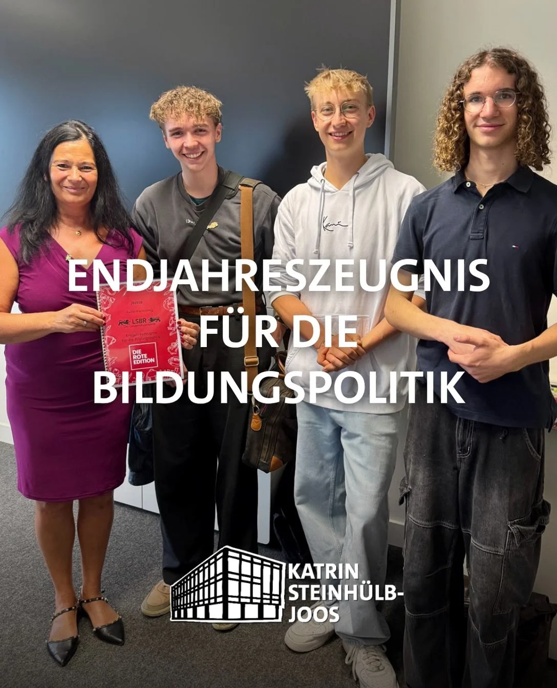 🏫 Zeugnisse gibt es nicht nur f&uuml;r Sch&uuml;ler*innen: Der Landessch&uuml;lerbeirat hat auch der Bildungspolitik im Land ein Endjahreszeugnis ausgestellt. F&uuml;r die SPD-Landtagsfraktion steht eine 1,6 unterm Strich und damit die beste Gesamtn