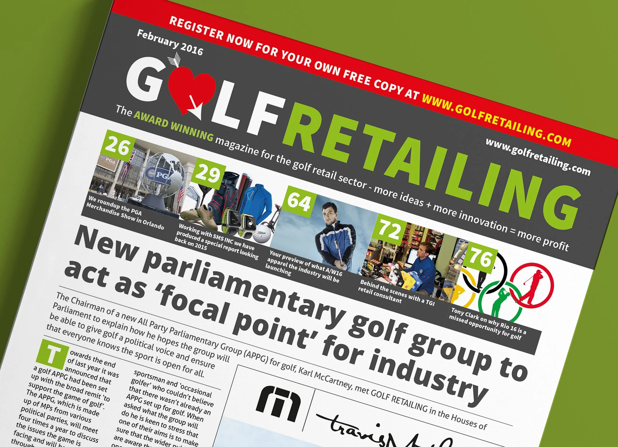 Golf Retailing - Branding and Editorial Design for Print