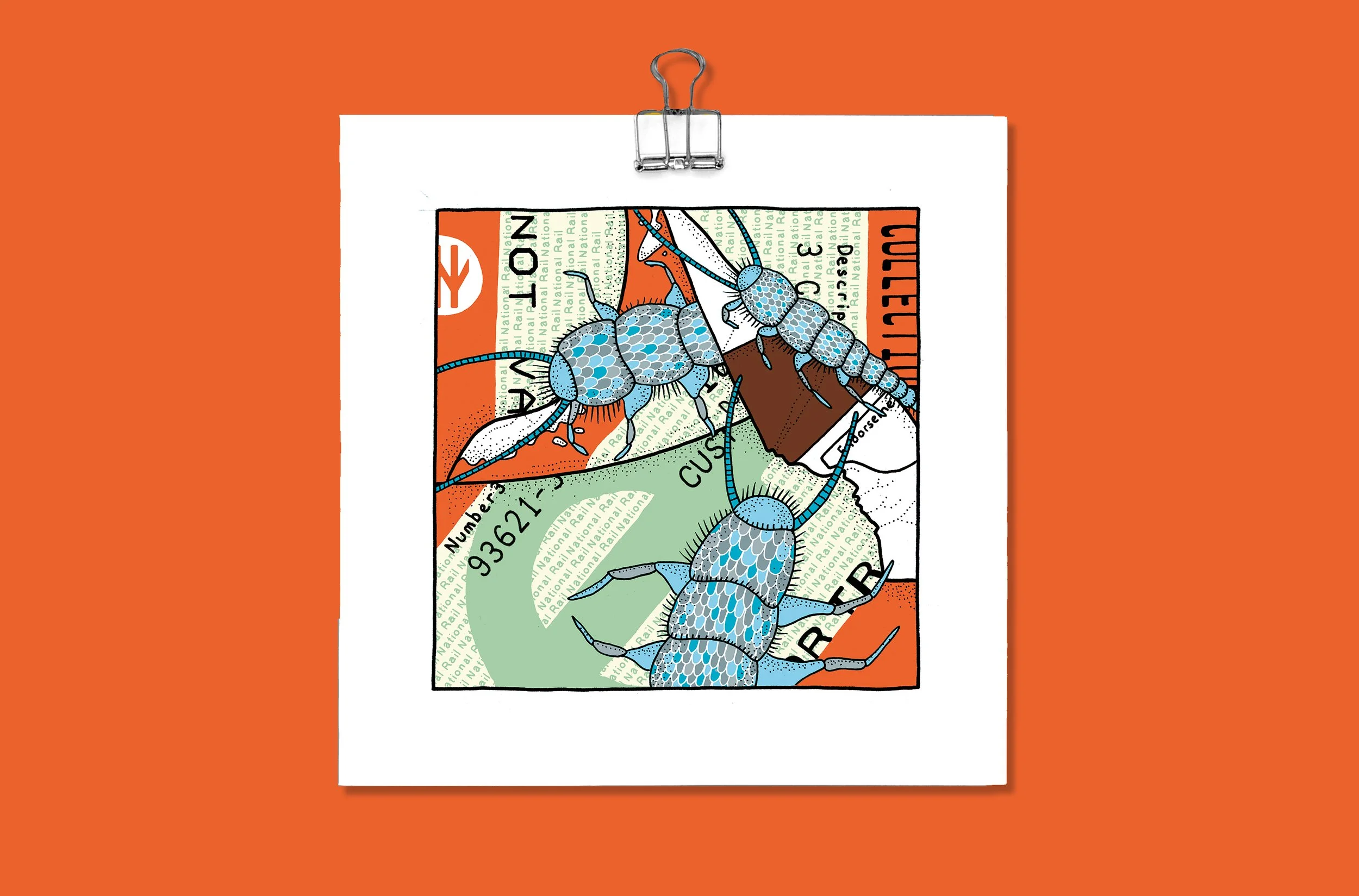 Advance Single for three Silverfish (a mini British Transport dystopia) - Giclee Print (Unframed)