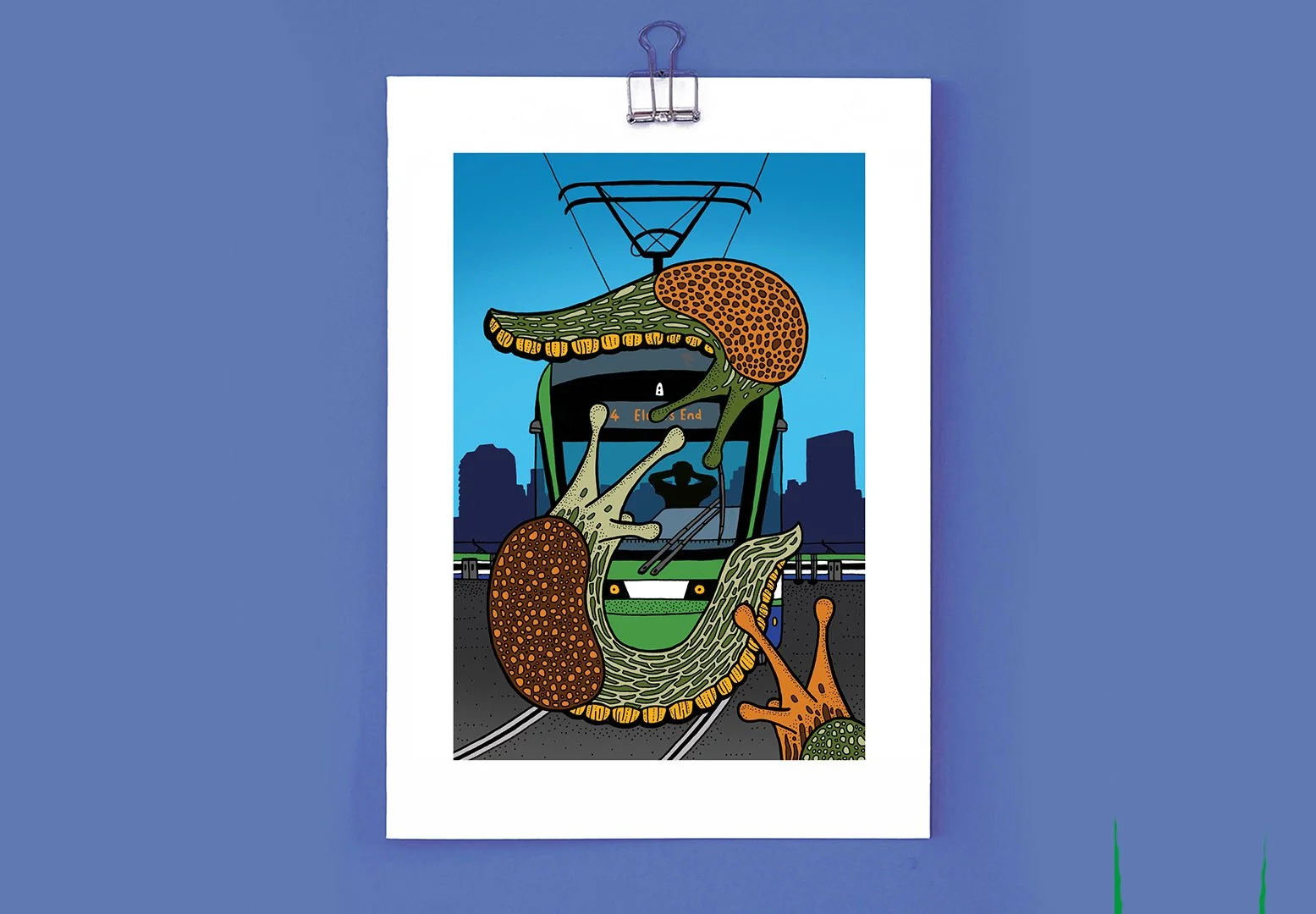 Croydon Sluglink (a British Transport Dystopia) - Giclee Print (Unframed)