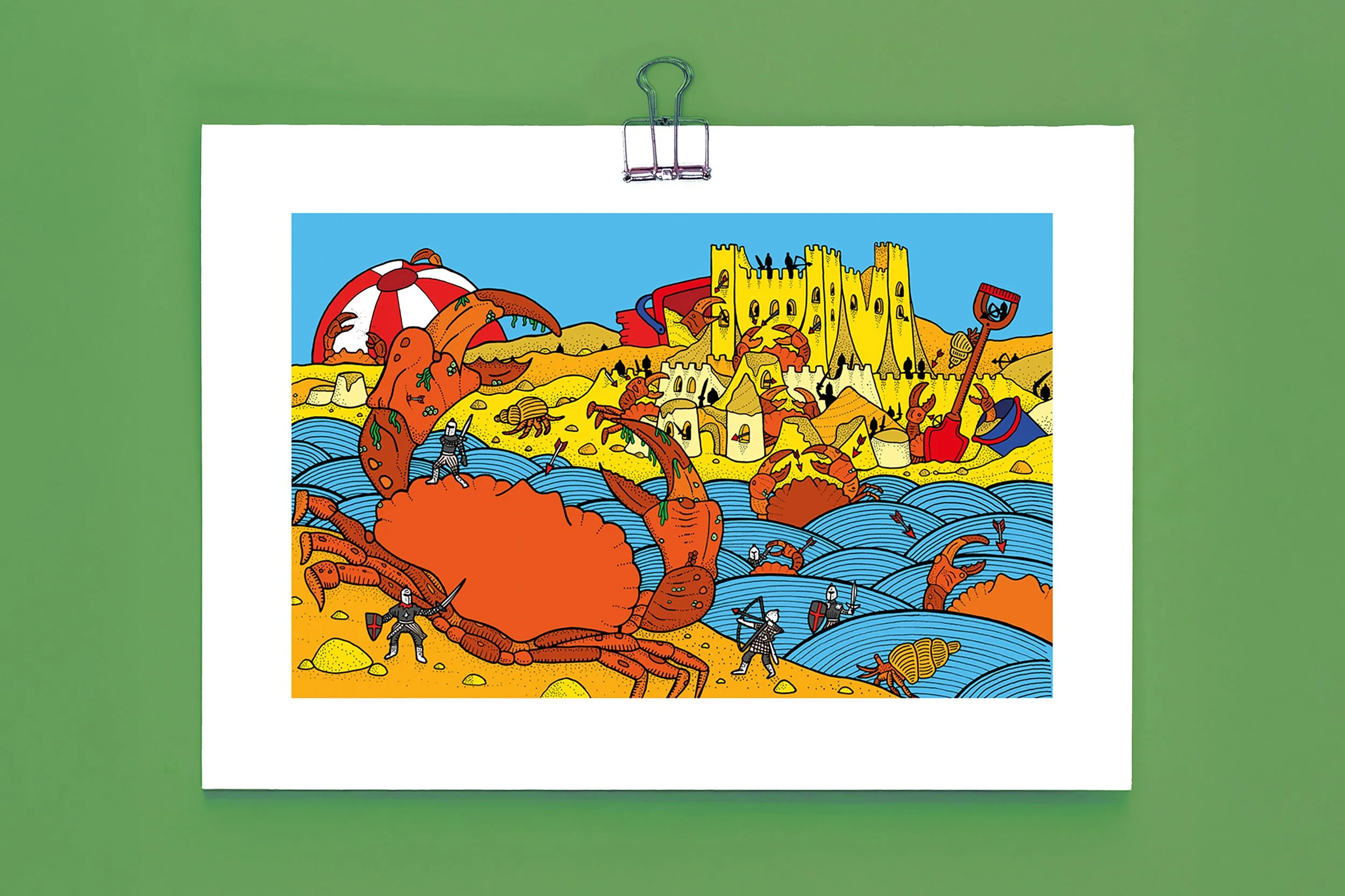 Crab Attack - Giclee Print (Unframed)