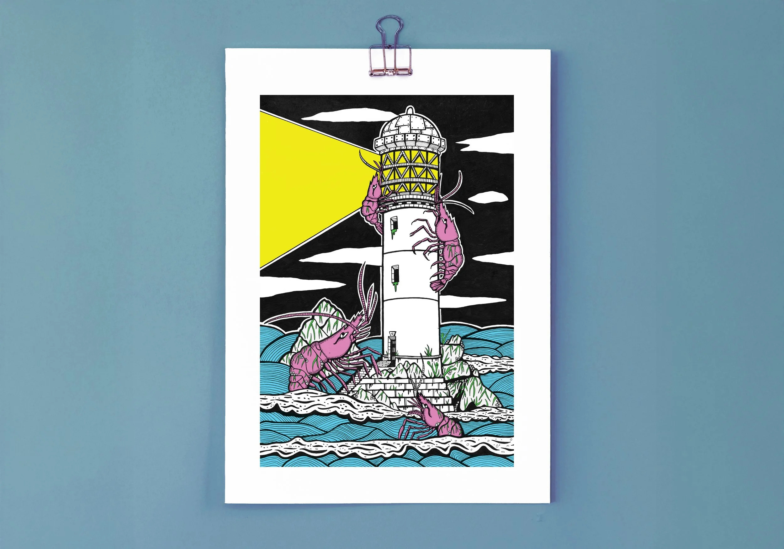 Attack of the prawns - Giclee Print (Unframed)