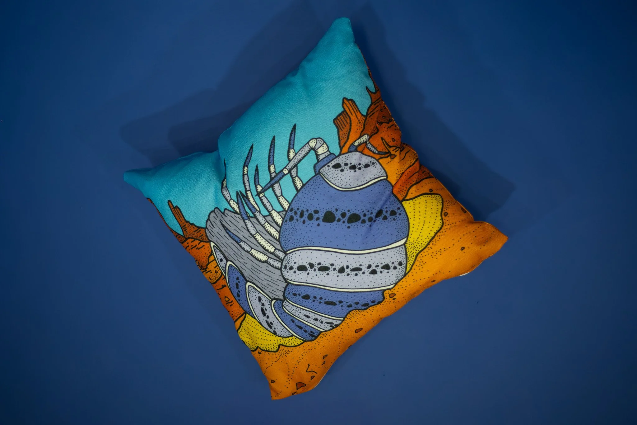 Woodlouse - Illustrated Mini Creature Cushion