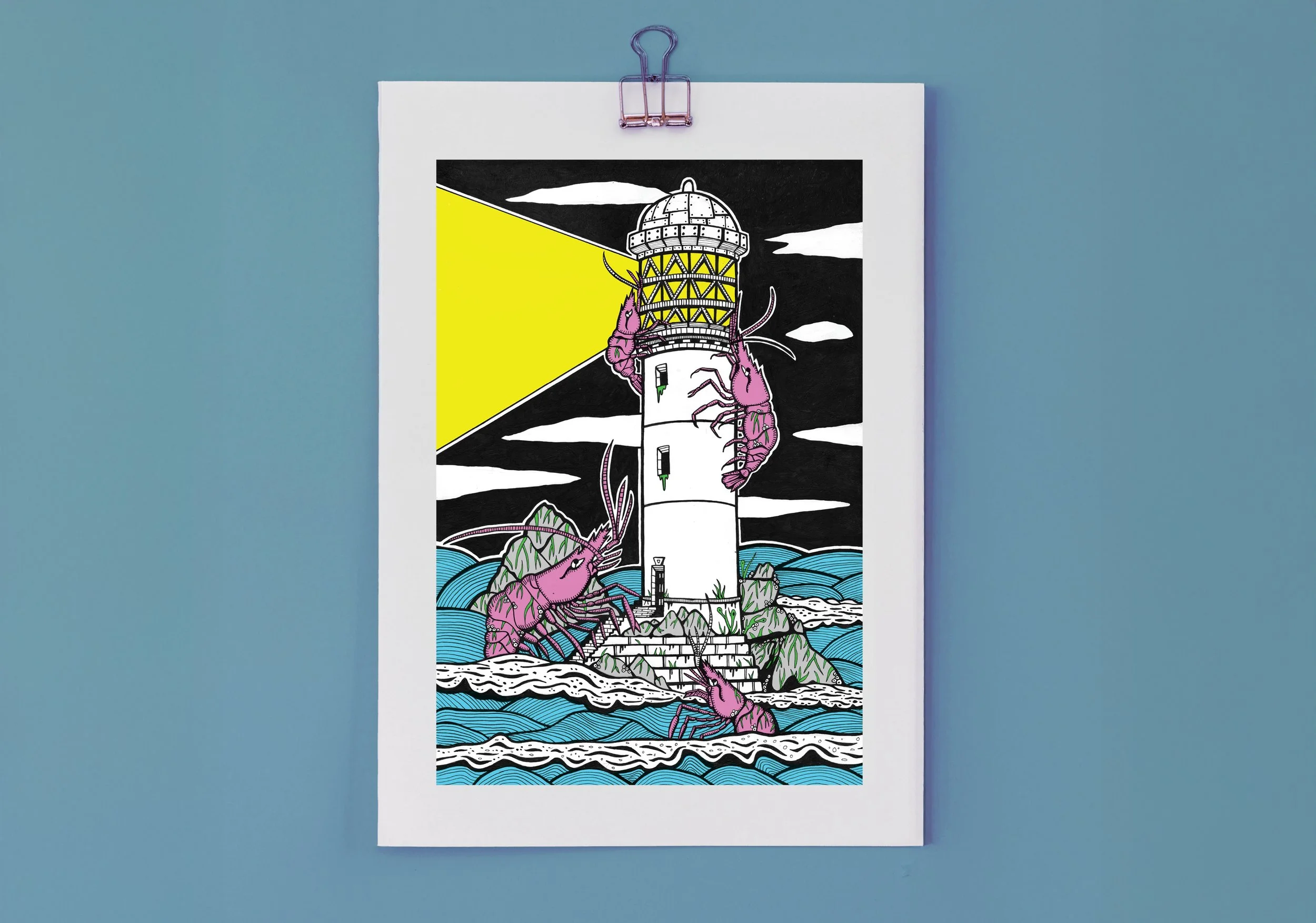 Attack of the prawns - Giclee Print (Unframed)