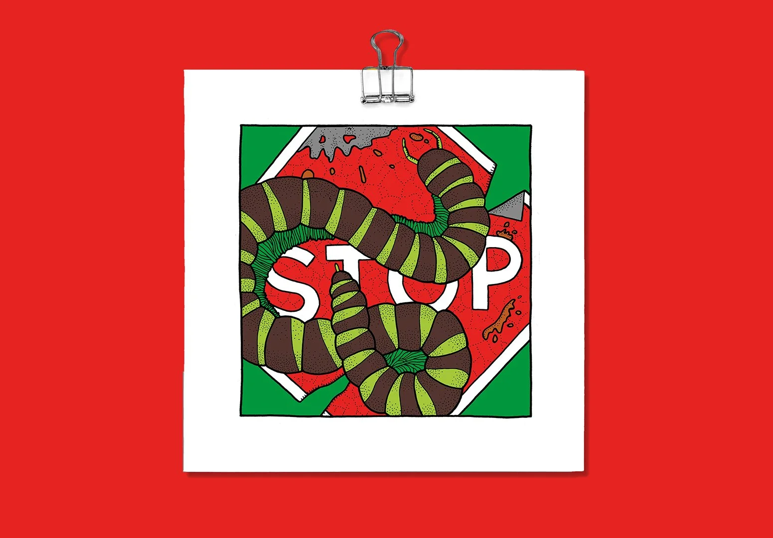 Stop (a mini British Transport dystopia) - Giclee Print (Unframed)