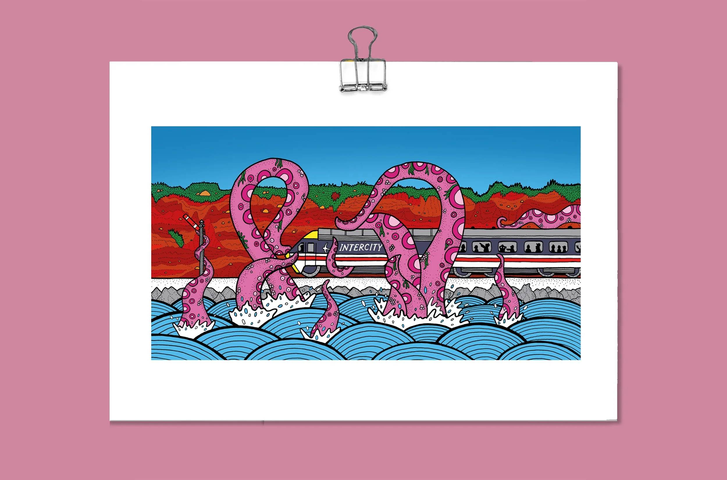 The 07.46 to Penzance is delayed...by a Kraken on the line (a British Transport Dystopia)