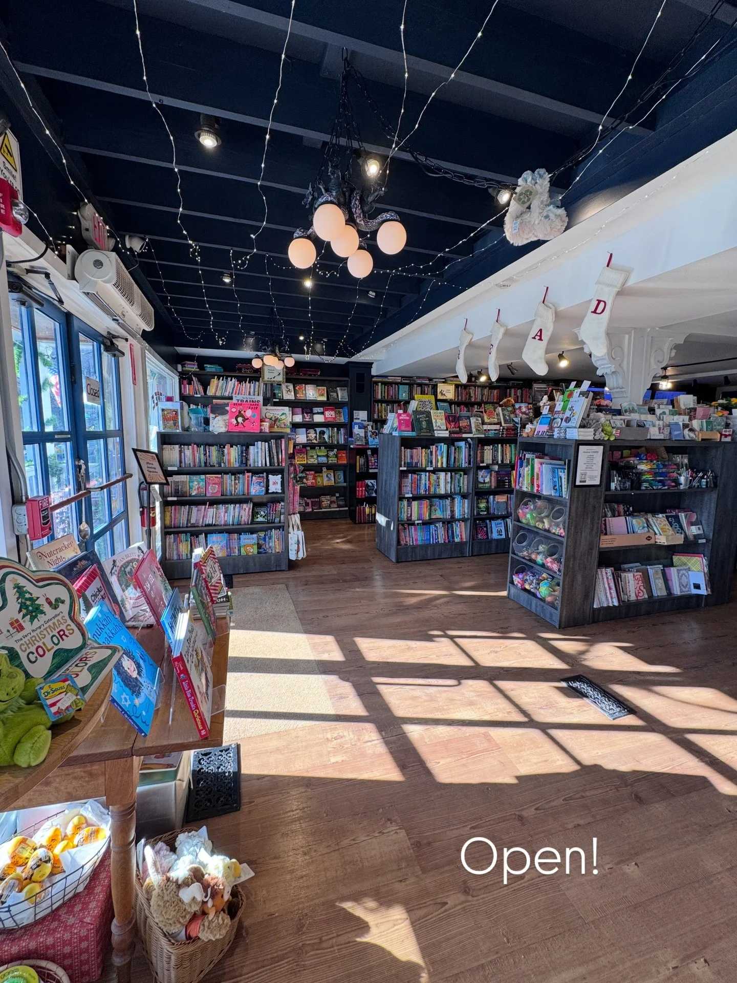 Queen Christine has arrived and the doors are open. Come for hot chocolate or last minute Hanukkah gifts. Drive safe and be smart folks.