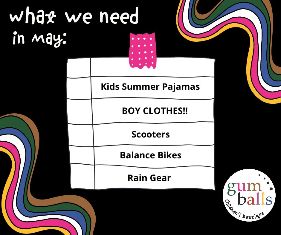 Summer is coming up way faster than expected! We know most of you are deep in the middle of spring cleaning right now, so just a reminder that we buy on the spot every Tuesday and Thursday.

This month we are specifically looking for kids' summer paj