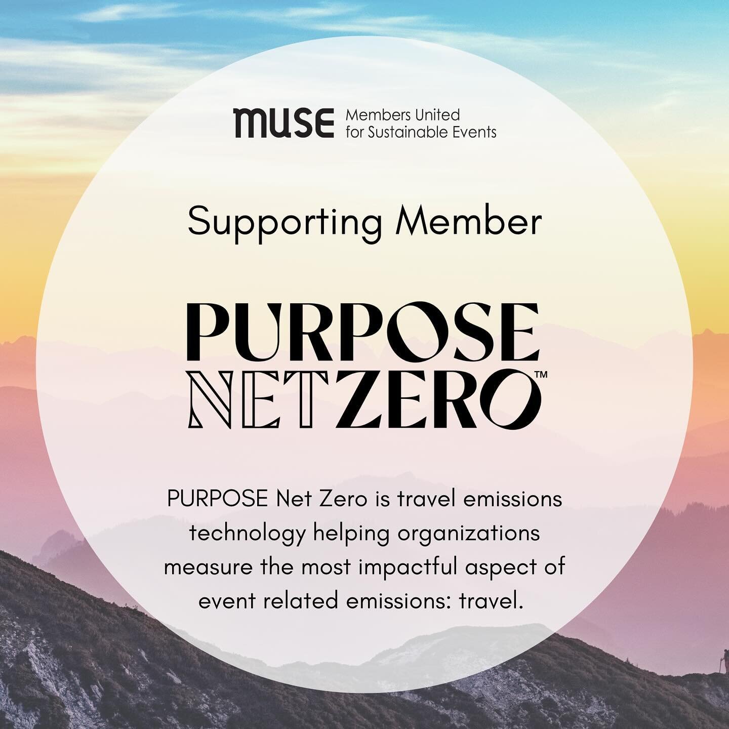 MUSE is honored to have @purposenetzero as a Supporting Member, and its Founder, Marley Finnegan, as a Founding Member. 

Purpose Net Zero simplifies the calculation of the highest emissions impacts of events, sports, concerts, conventions, and produ