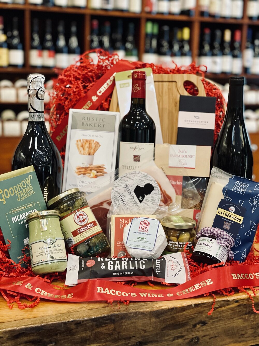 Salami, Cheese, & Crackers Wine Gift Set - wine gift baskets - USA