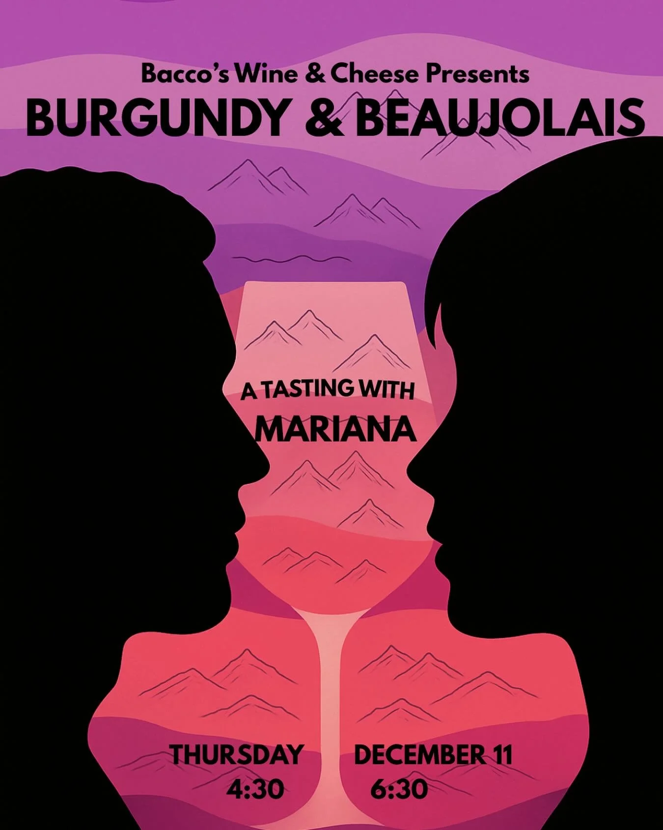 A little t&ecirc;te-&agrave;-t&ecirc;te between Burgundy and Beaujolais this Thursday.
We&rsquo;re opening a Fleurie that&rsquo;s pure charm, a punchy C&ocirc;te-de-Brouilly, a quietly elegant Santenay, and a Marsannay Pinot sourced from vineyards yo