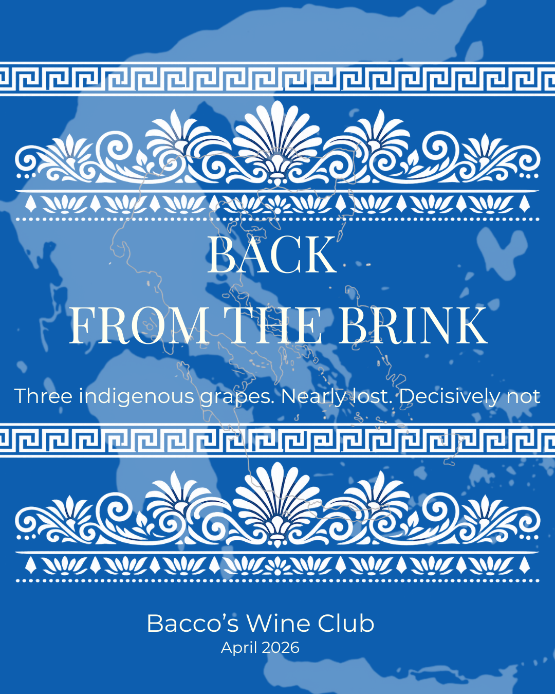 Bacco’s Wine Club              April 2026