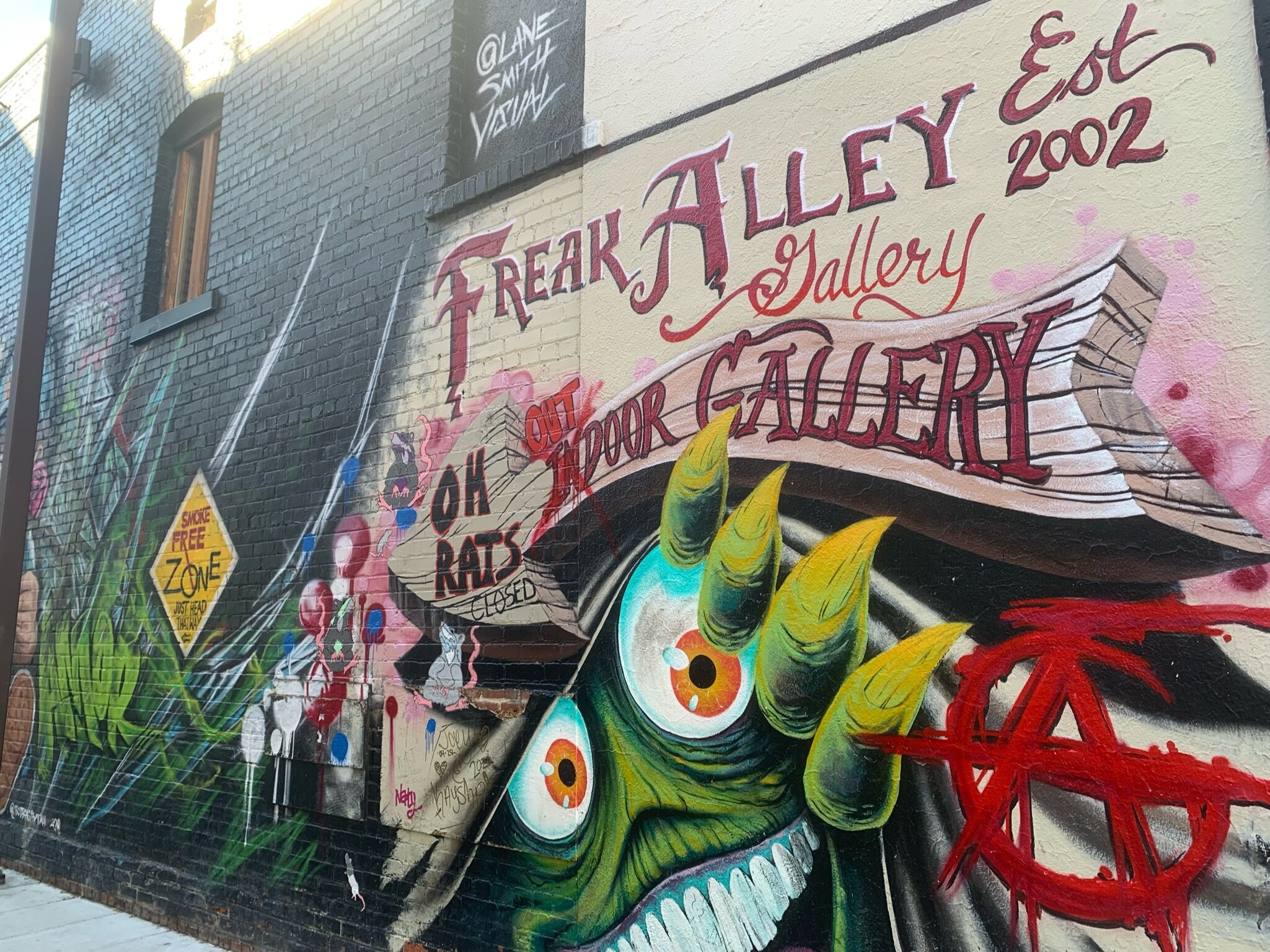 Photo of street art in Freak Alley in Boise, Idaho.