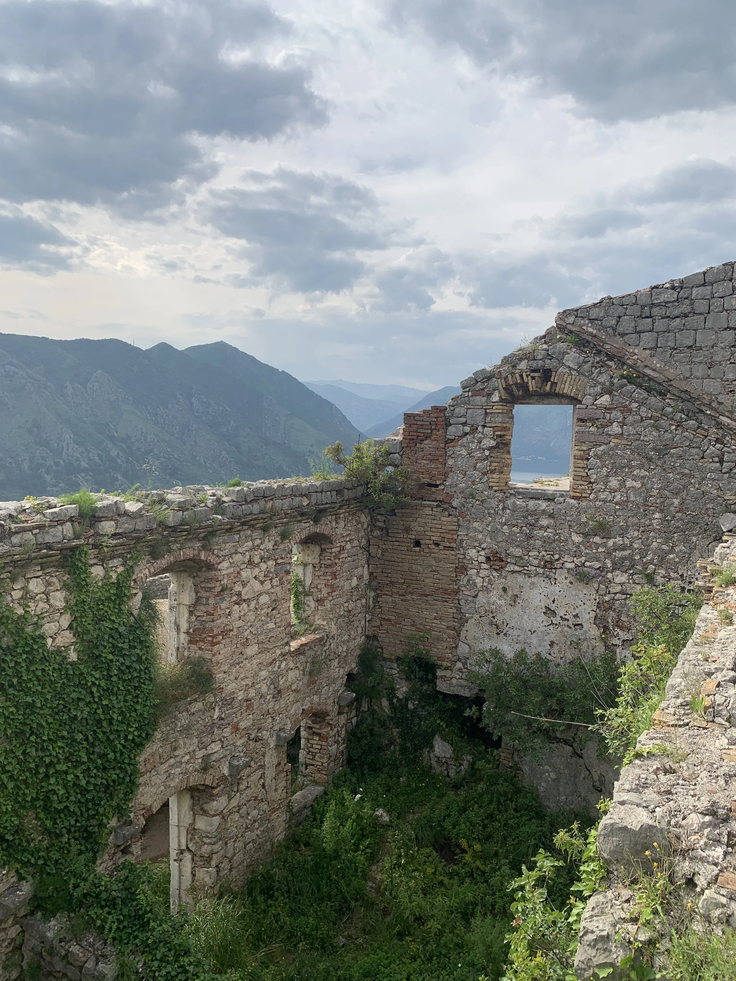 Inside the San Giovanni Fortress in Montenegro