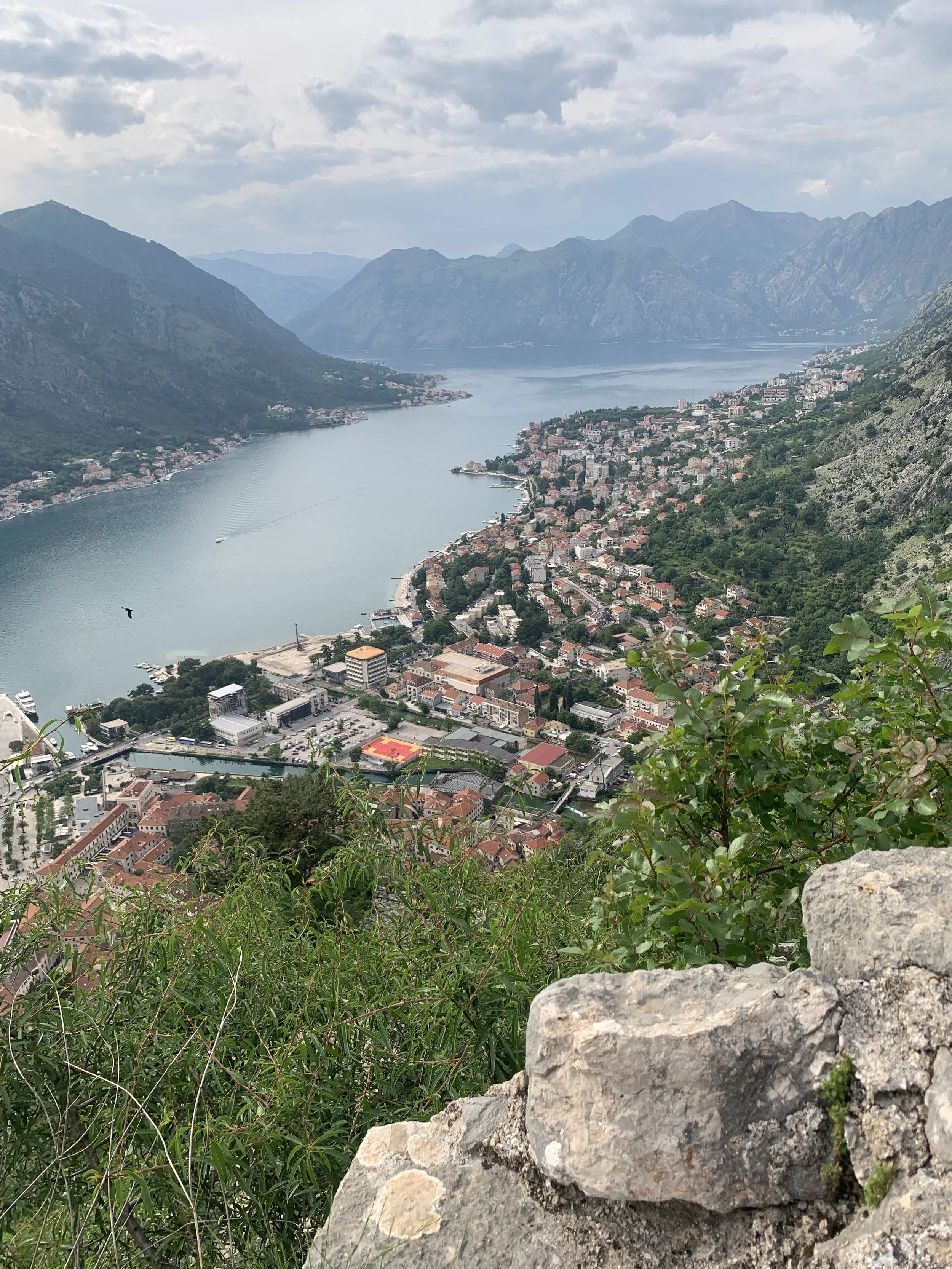 The view from the San Giovanni Fortress in Montenegro