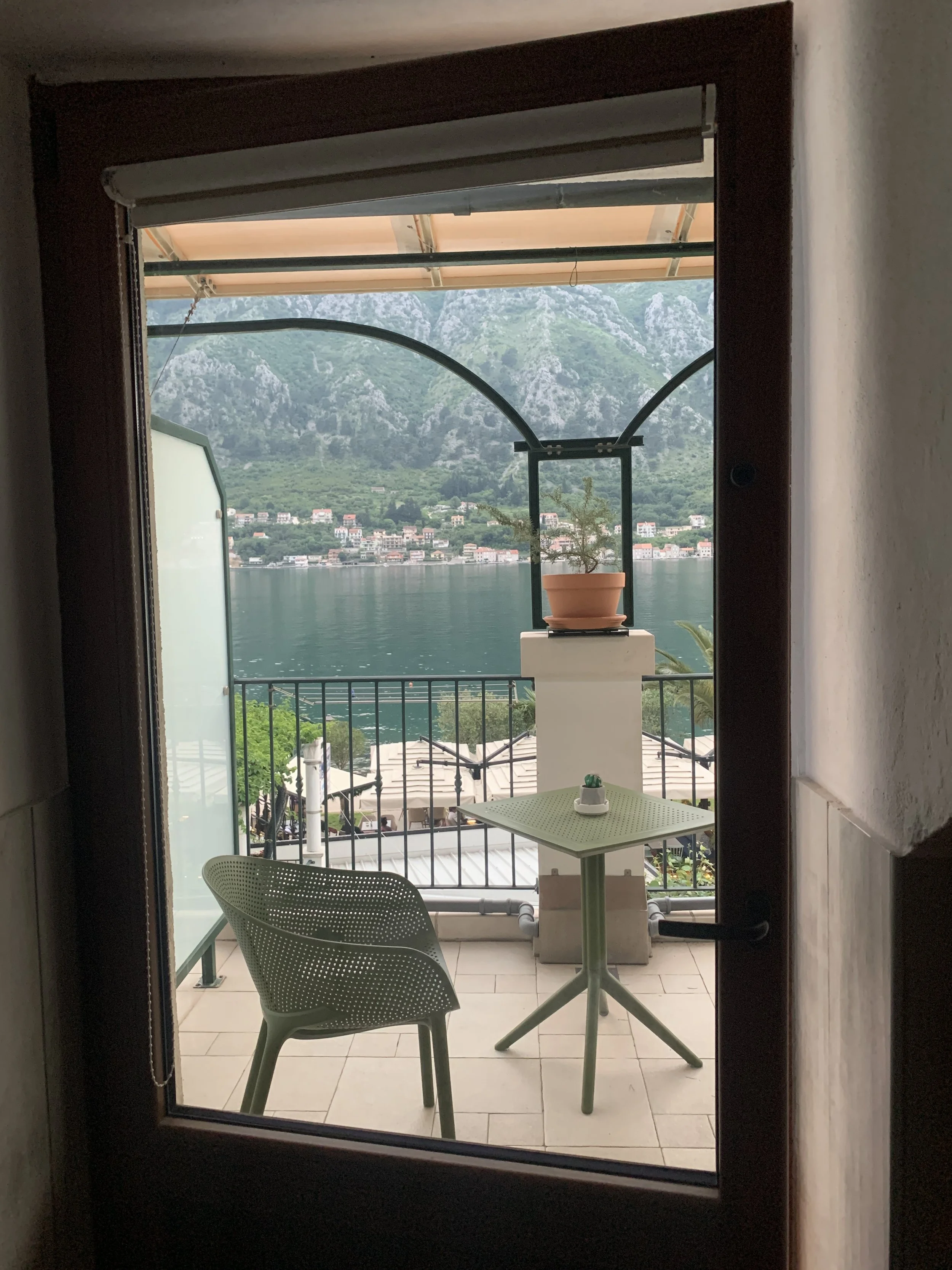 View from our window in Kotor, Montenegro