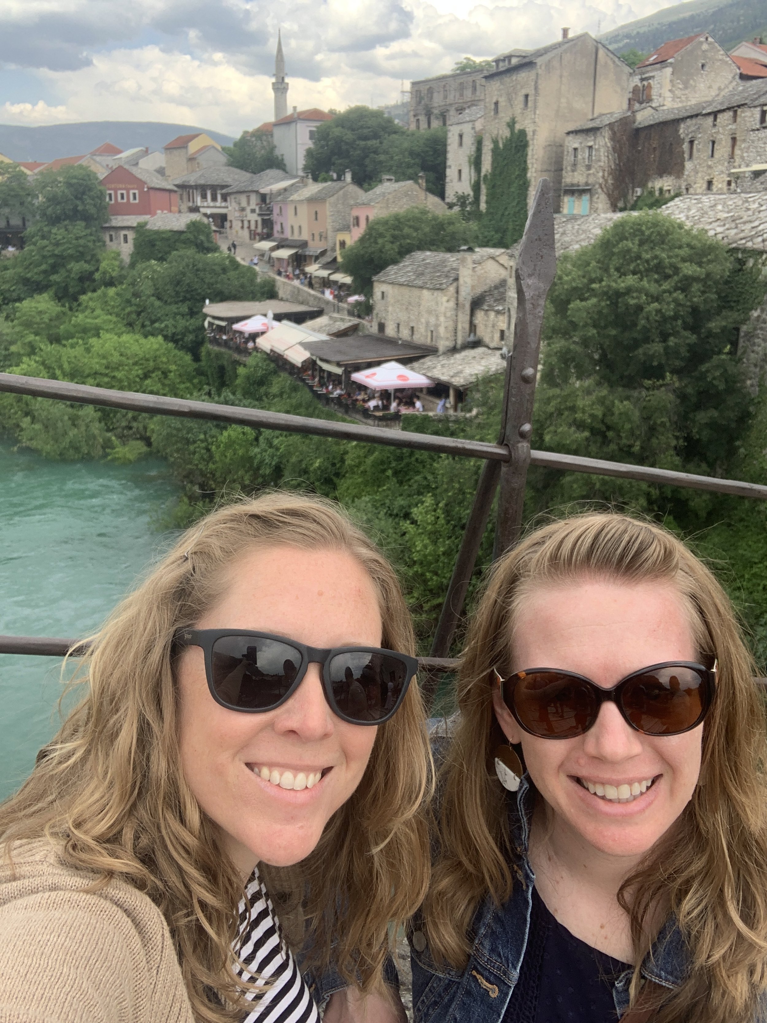 On the Stari Most bridge in Mostar, Bosnia