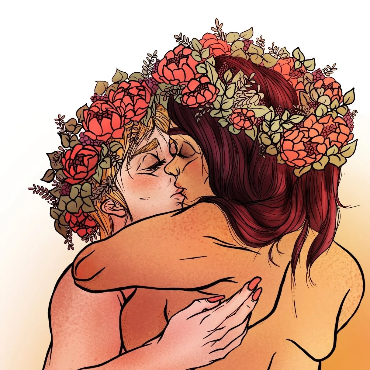 Horror Swimsuit Babe Illustration - Spring Witches - Undressed