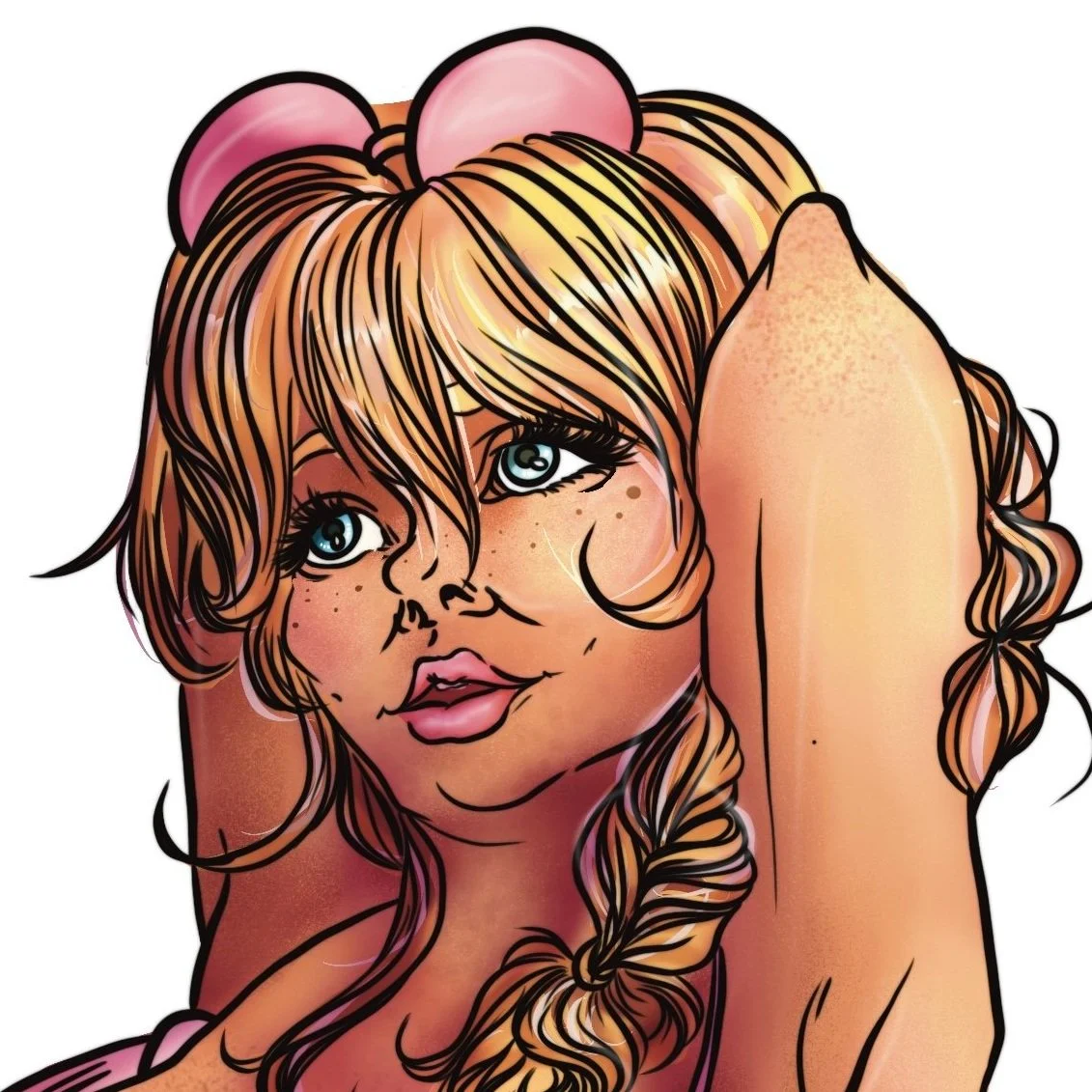 Horror Swimsuit Babe Illustration - Babysitter (Halloween) Undressed