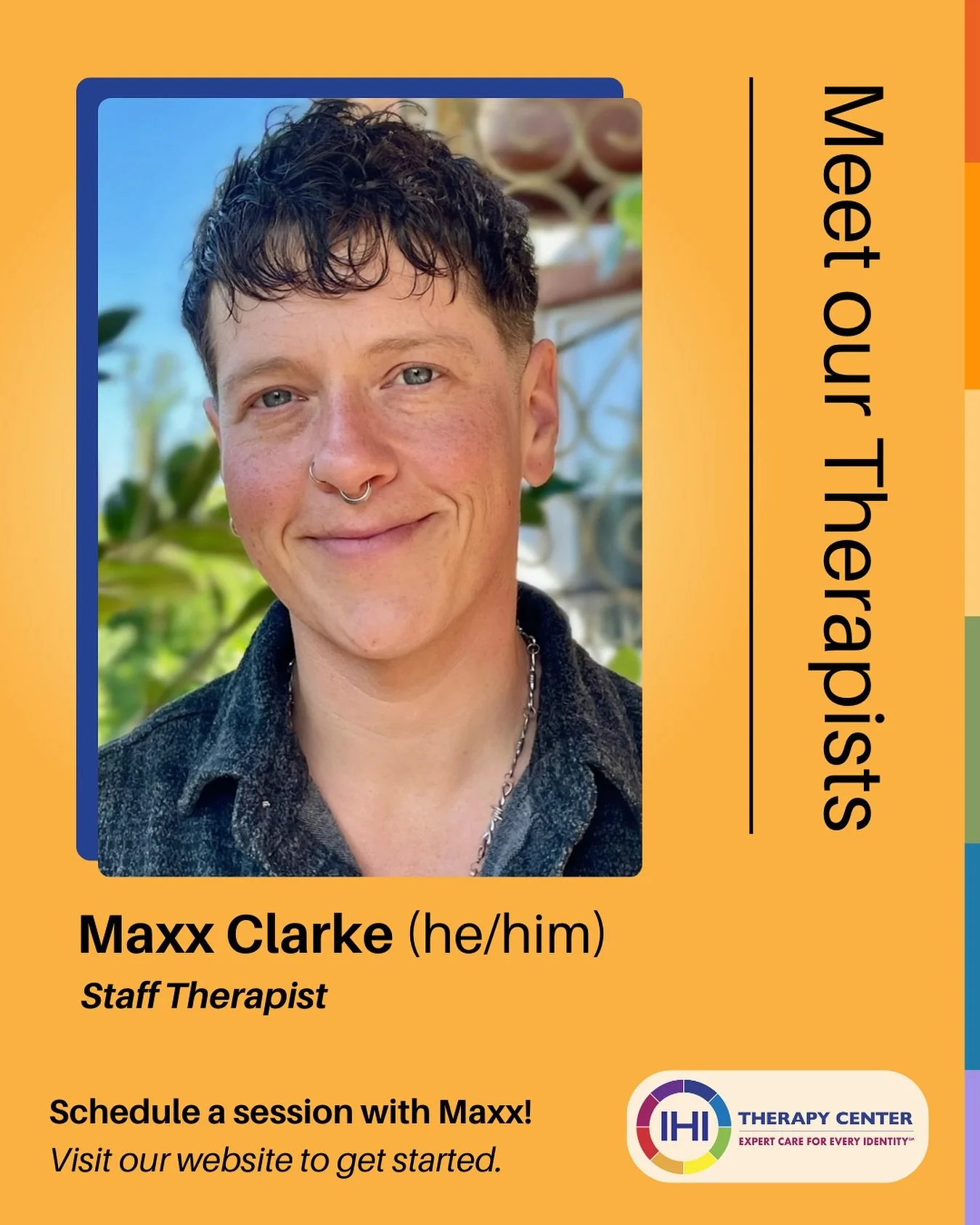 Meet our therapist, Maxx Clarke!

Maxx is a queer, transgender therapist who believes in the transformative power of the therapeutic relationship. Rooted in respect for the impacts of queer solidarity in his own life, he arrives to this work humbly a