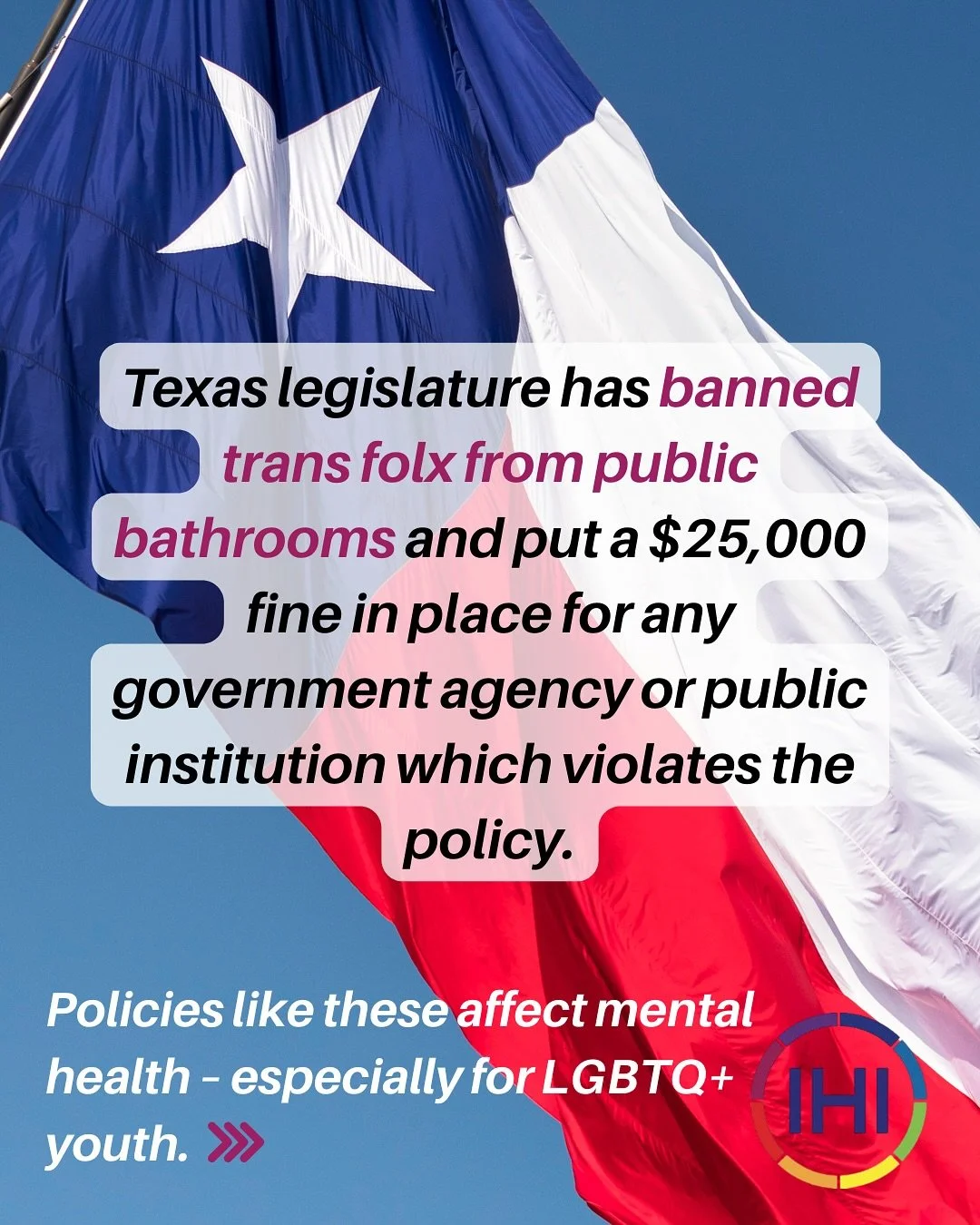 Bathroom bans affect all of our mental health &mdash; especially trans youth.

According to a 2021 study in the Journal of Adolescent Health, preventing TGNB youths from accessing appropriate bathrooms is associated with harmful mental health indicat