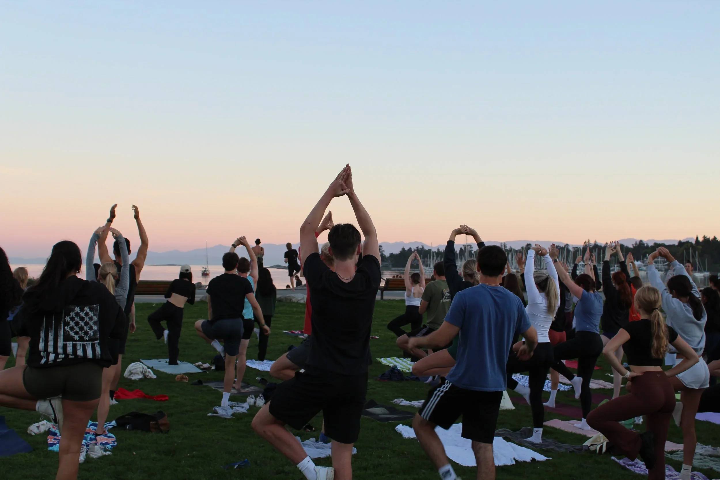 beach yoga + Polar dip - crash week
