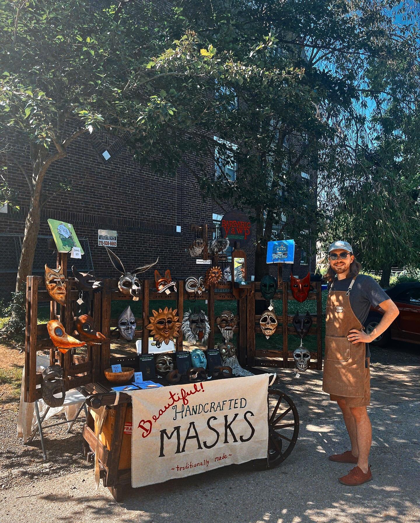 Here a picture of our stunning new vendors cart made by Adam Grabau. Adam had the distinct honor (or misfortune) of having toured with me on every tour contract I&rsquo;ve done. We&rsquo;ve been to 49 states, two countries, and performed for over thr