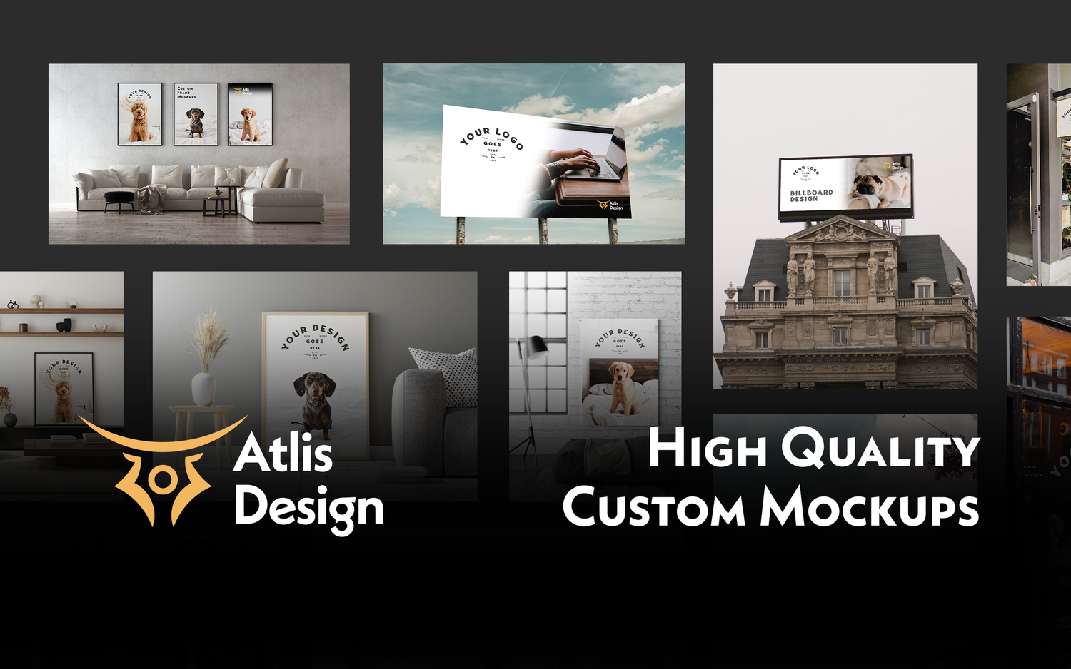 Custom mockups from the Atlis Design Etsy shop