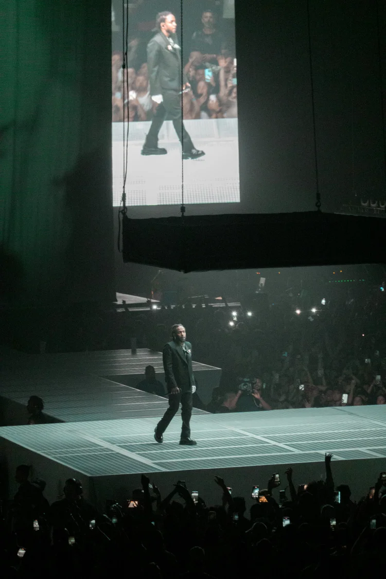 Performer in front of a large audience