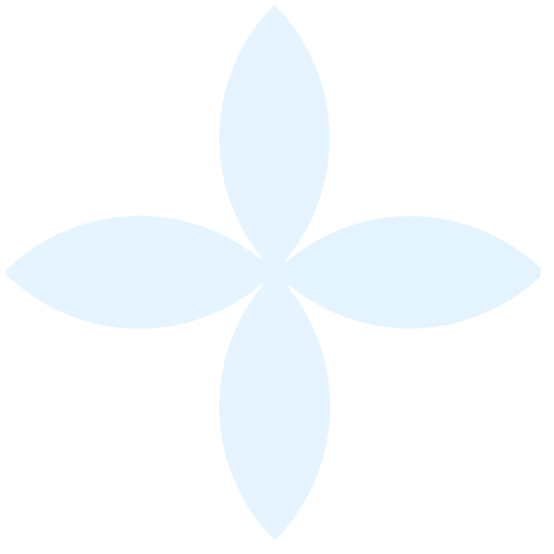 blue sparkle-cross graphic