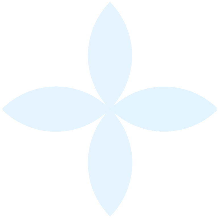 blue sparkle-cross graphic