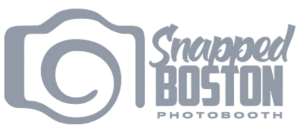 Snapped Boston photobooth logo with camera icon and stylized text