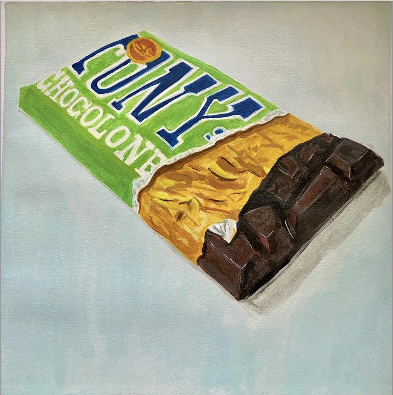 Chocoholic, Acrylic on Paper, 8" x 8"