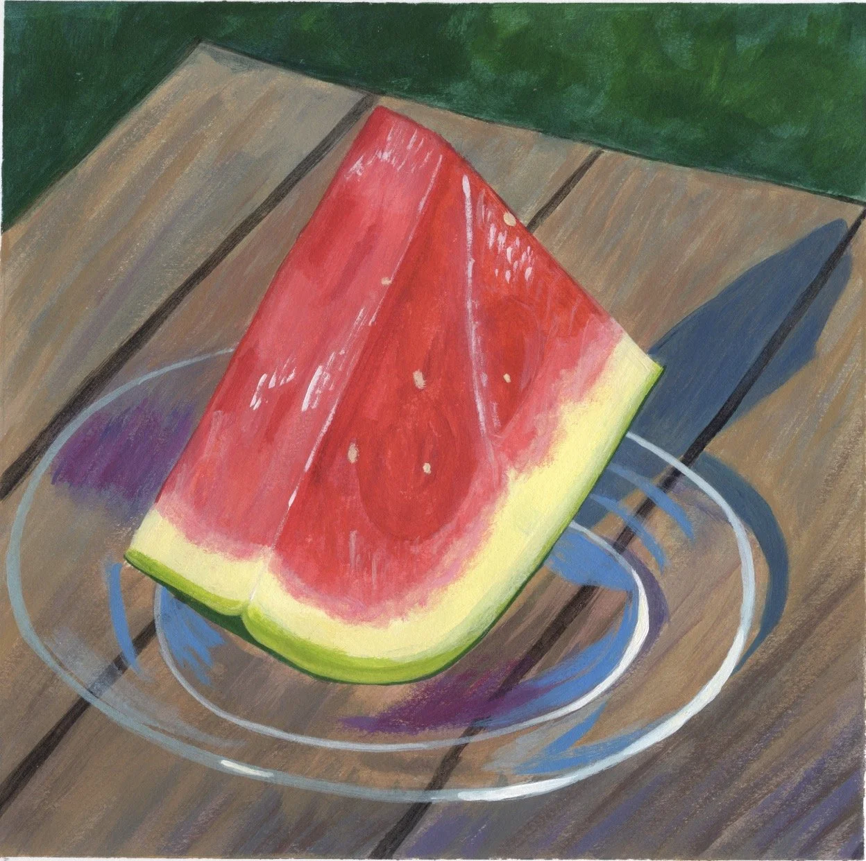 Why Does This Taste So Good?, Acrylic on Paper, 8" x 8"