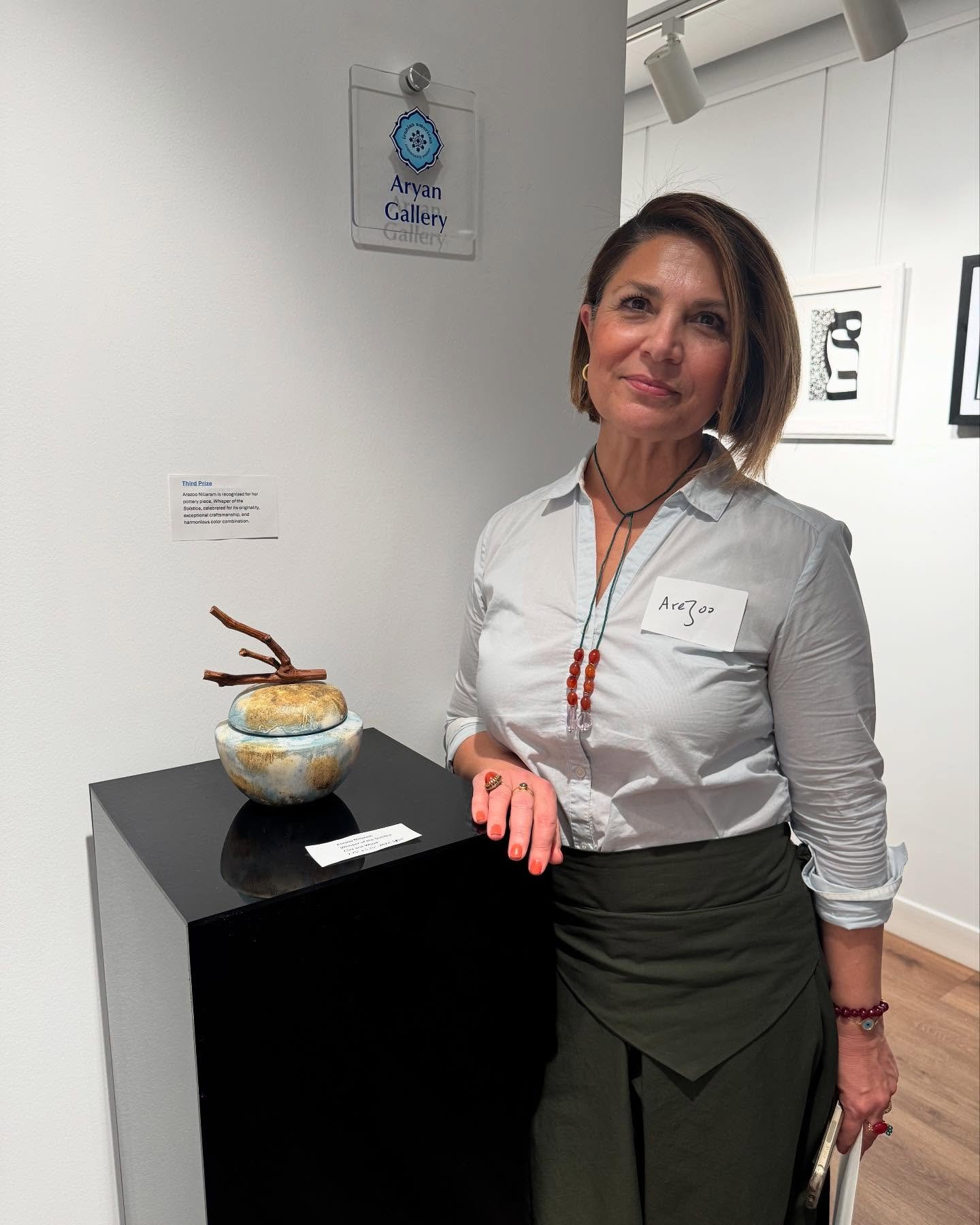 Honored to receive 3rd place at the winter solstice /yalda opening reception at Aryan Gallery, hosted by Pars Place. Grateful to share this moment with so many talented artists!

Thank you, Roya and Wolfgang Chadab and The Chadab Foundation for your 