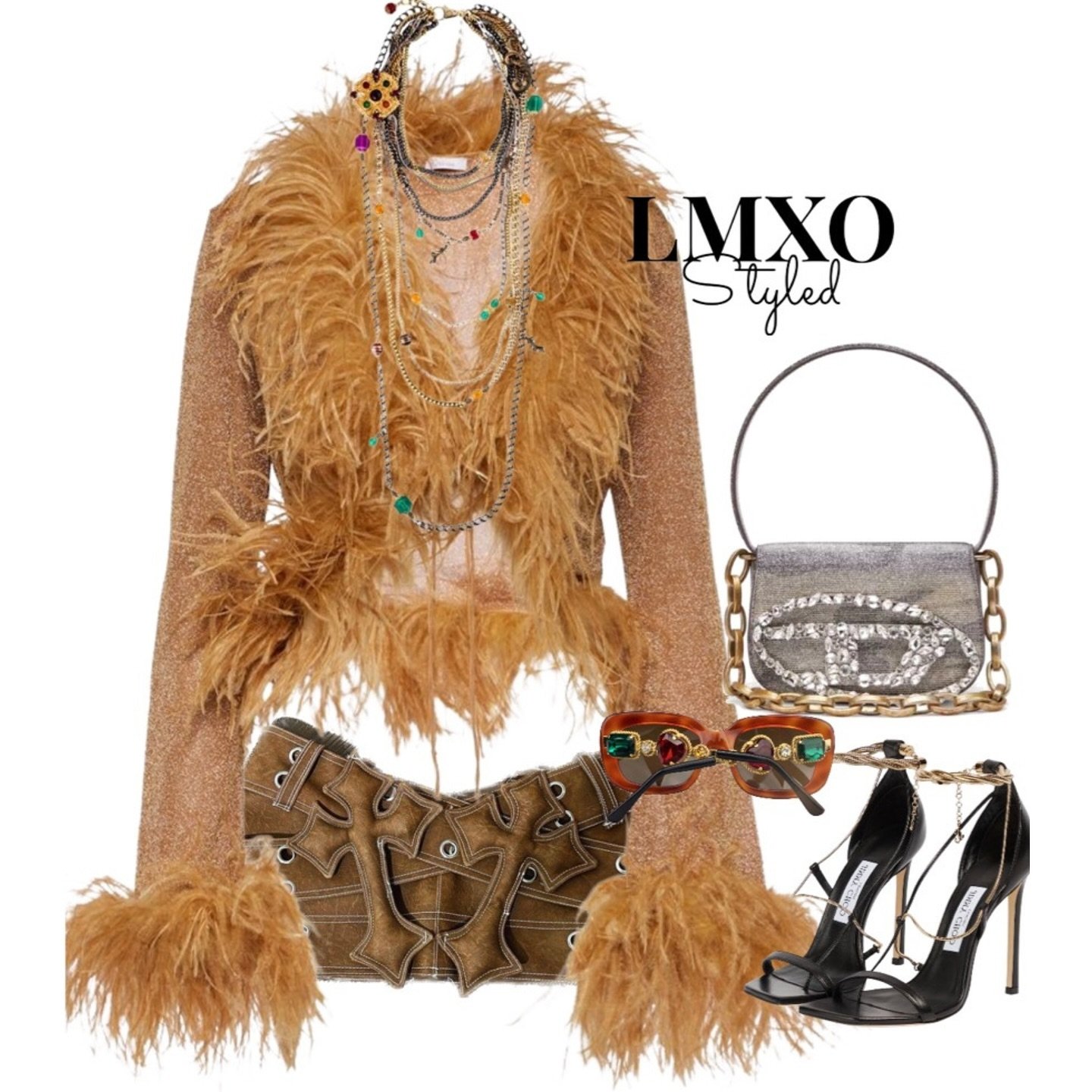 Someone said this look is giving cowardly lion chic &amp; now I can&rsquo;t unsee it!! 🦁🤎 What do you think?!! 

&bull;
#itgirlstyle #streetstyle #y2kfashion #virtualstylist #outfit #outfitinspo #fashiontrends #diesel #luxurystyle #fashion #fashion