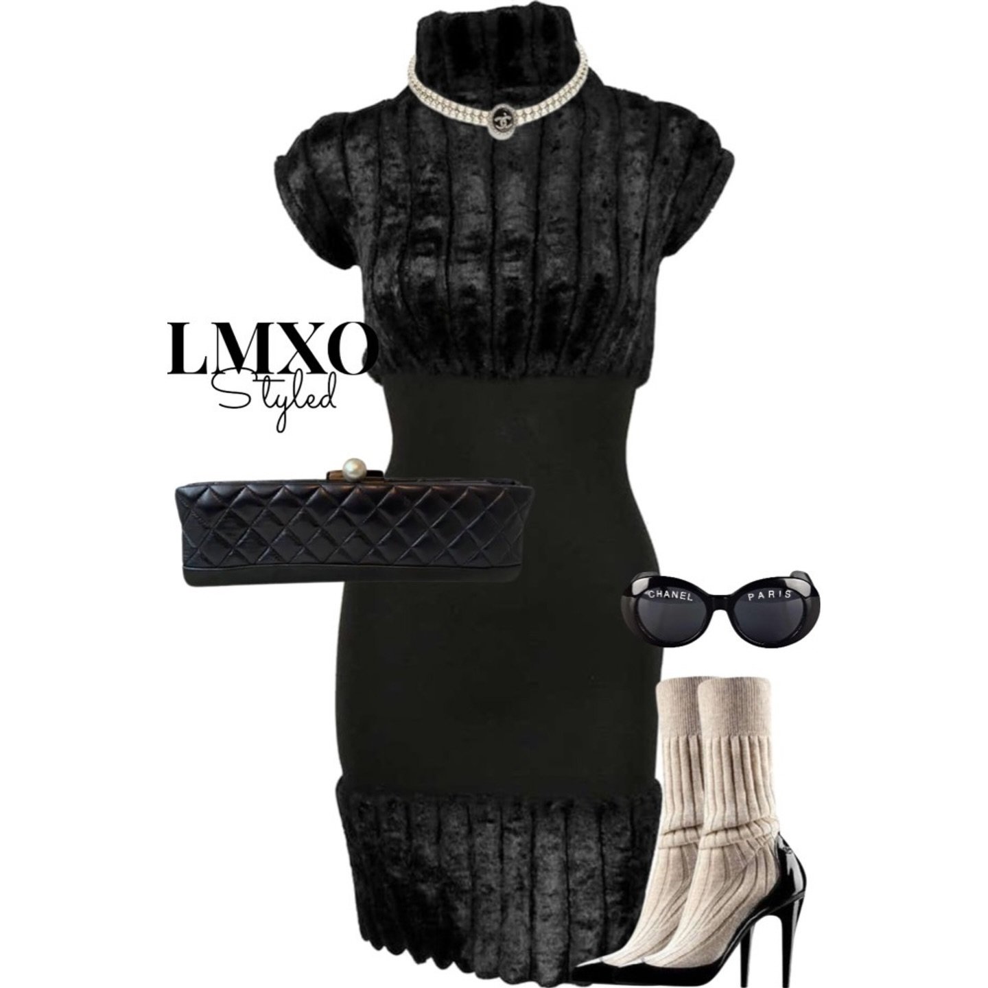 Lady Chanel casual look 😉🤍🖤 Swipe to see the inspo! 
Follow @lmxostyled for more outfit ideas 🖤 

&bull;
#vintagechanel #chanelbag #chanelclassic #chaneloutfit #outfit #virtualstylist #fashionstylist #outfitideas #oldmoneystyle