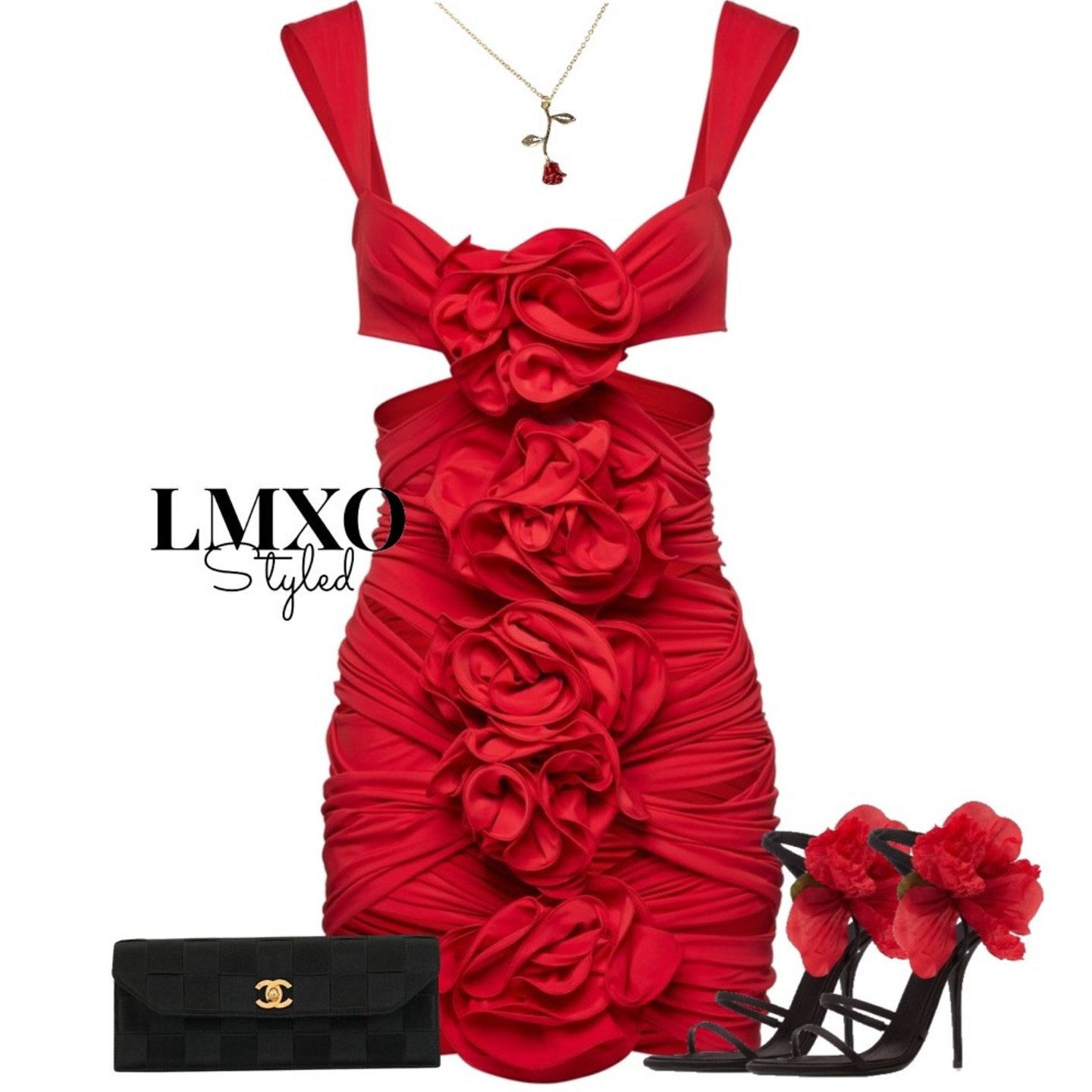 The look 🌹 &mdash;-&gt; the MOOD board 🖤  The ultimate date night look that speaks for itself&mdash;whether it&rsquo;s a first date or a night out. Read the full issue on my Zeen! Link in bio &hearts;️ Plus, shop the look and discover affordable du