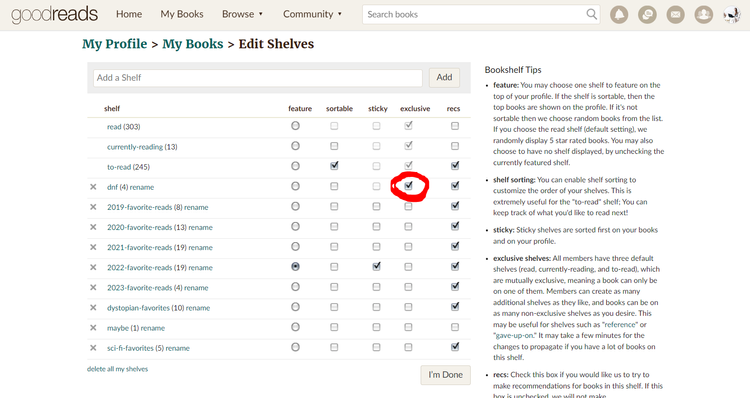 How to Create a ‘DNF’ Shelf on Your Goodreads Profile — Books Are My ...