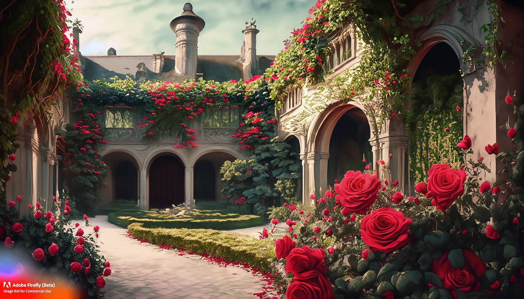 Firefly_a+court of thorns and roses, red roses, mansion with vines, garden courtyard, fairytale vibes_photo_47407.jpg