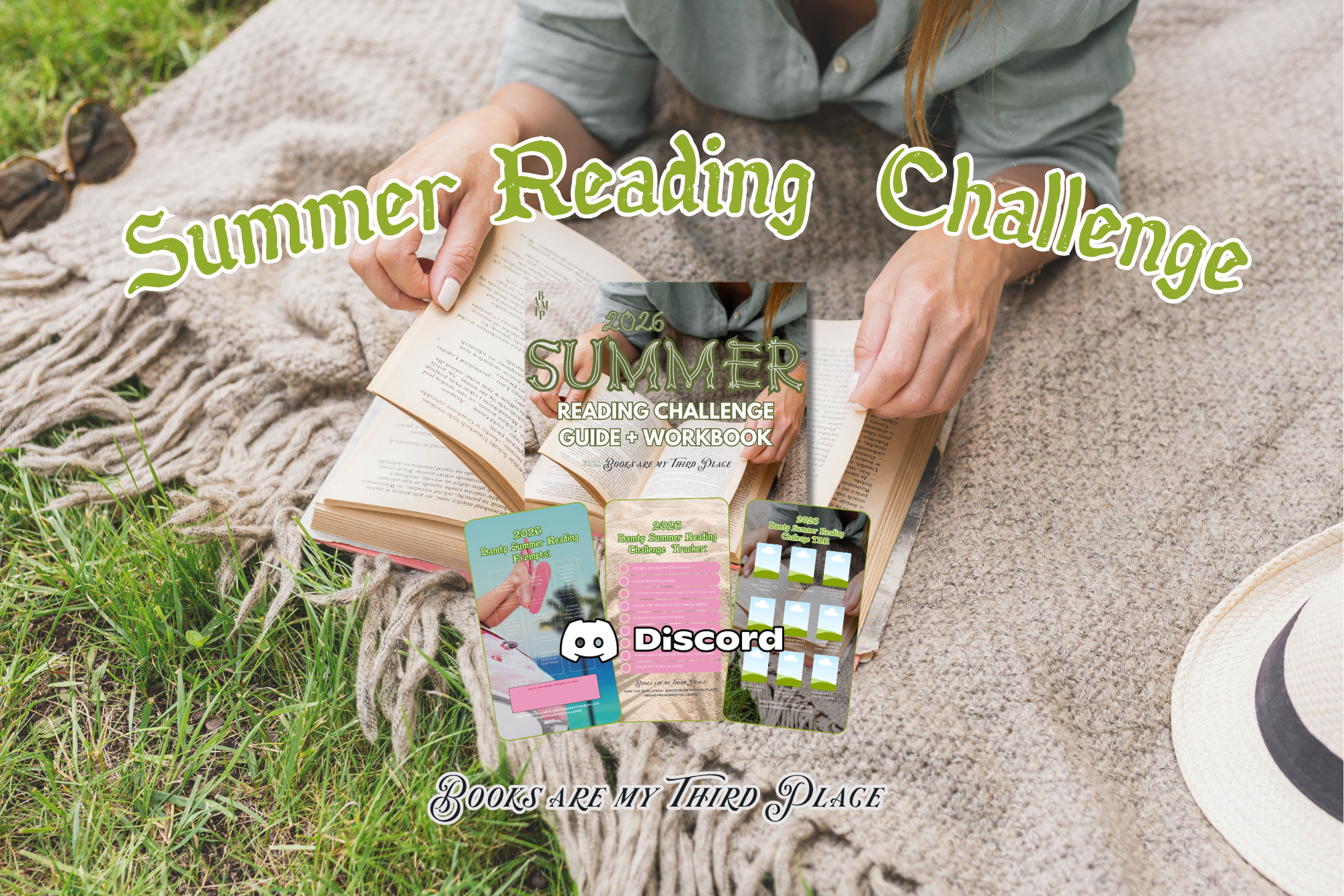 Free summer reading challenge for fantasy and romantasy readers, free reading prompts, reading trackers, Summer TBR prompts, and a Digital Reading Journal
