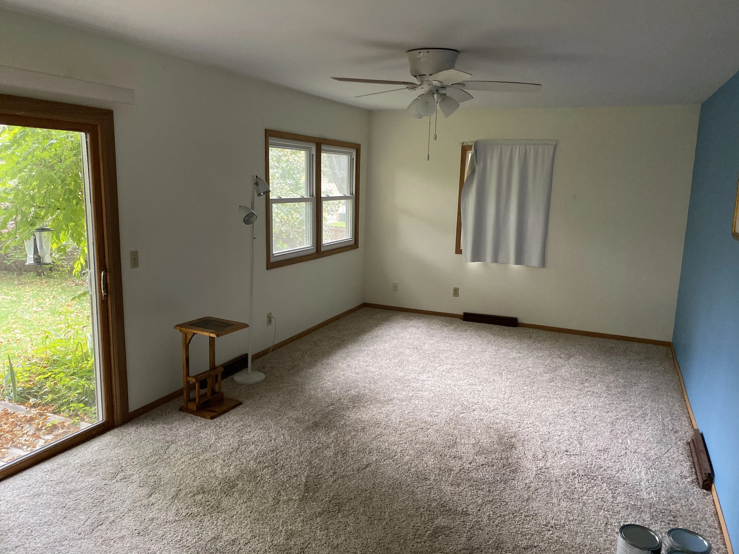 Before: Family Room Remodel; Transforming into entry, office and laundry room_ Knight House.
