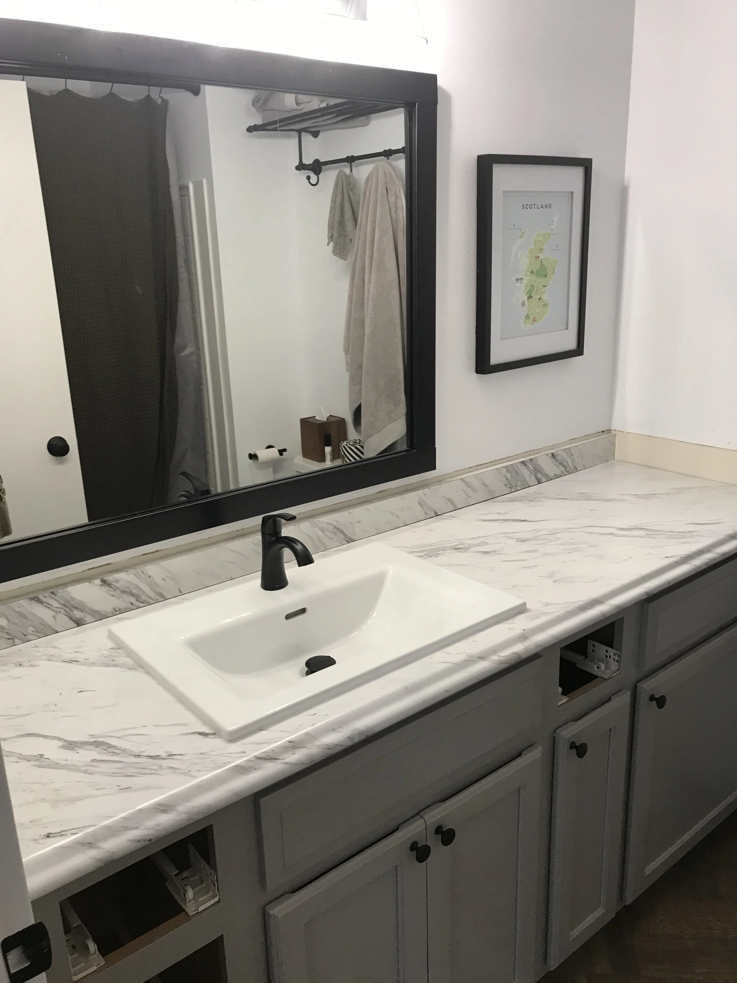 New Countertop and Sink Installation: Bathroom Remodel